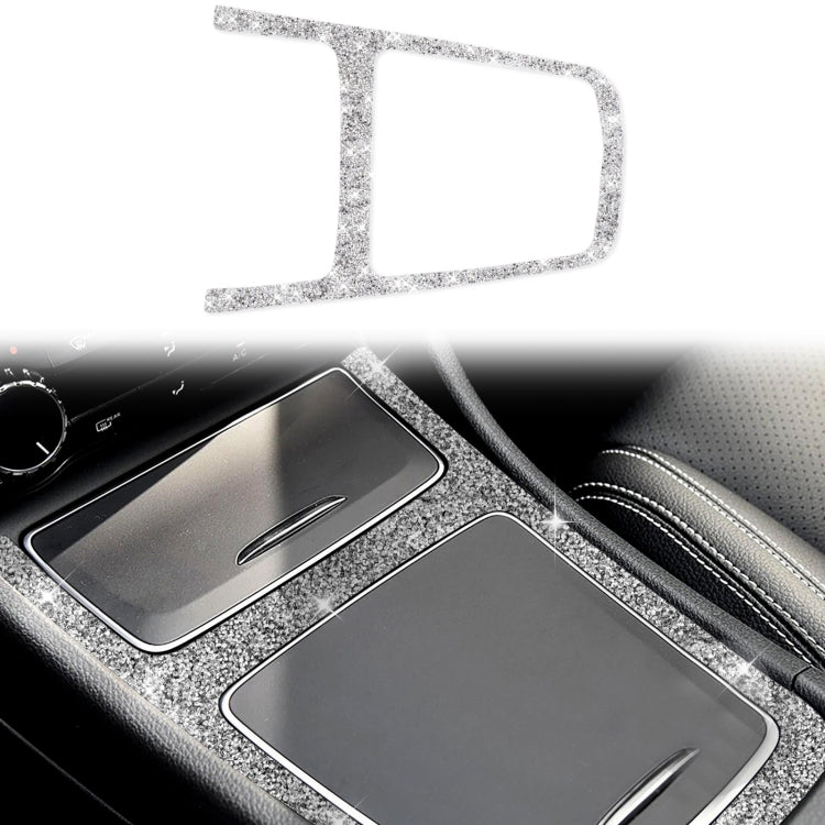 Car Central Control Storage Box Outer Frame Diamond Decoration Sticker, Left and Right Drive