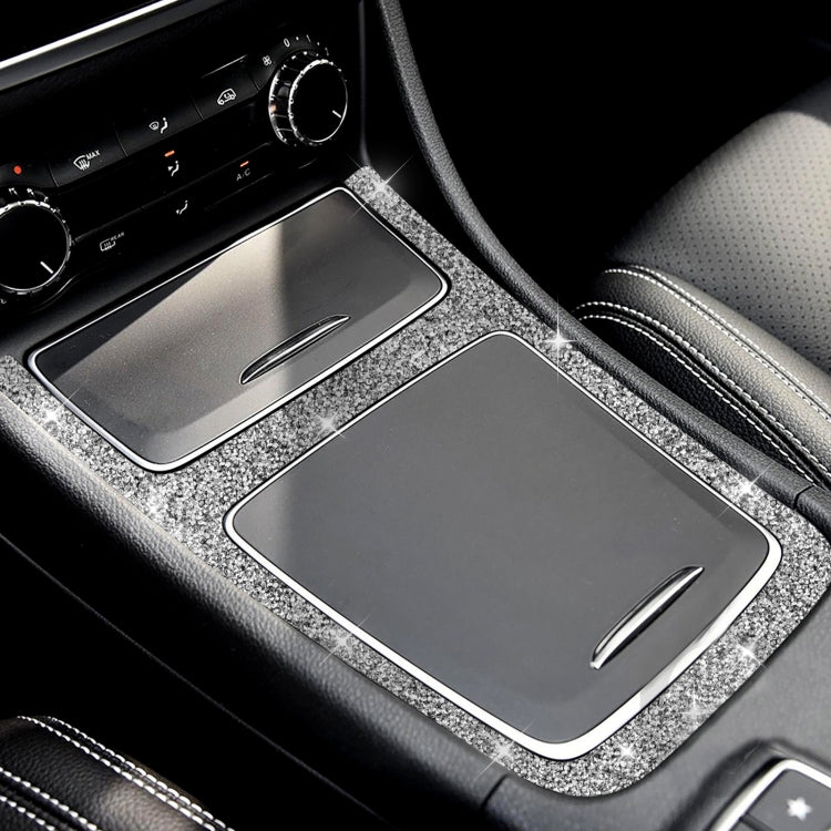 Car Central Control Storage Box Outer Frame Diamond Decoration Sticker, Left and Right Drive