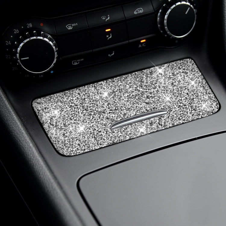 Car Central Control Storage Box Panel Diamond Decoration Sticker, Left and Right Drive