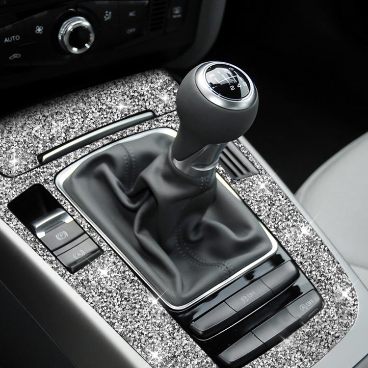 Car Gear Panel A Diamond Decoration Sticker, Left and Right Drive