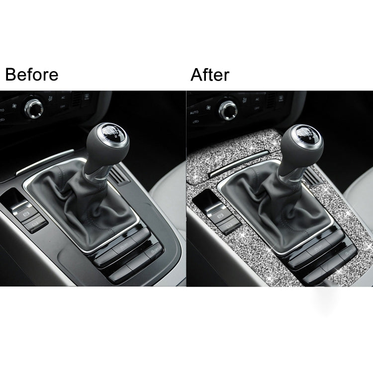 Car Gear Panel A Diamond Decoration Sticker, Left and Right Drive