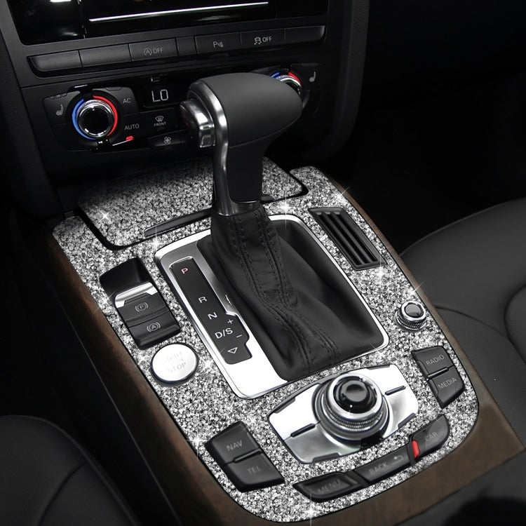 Car Gear Panel C Diamond Decoration Sticker, Left and Right Drive