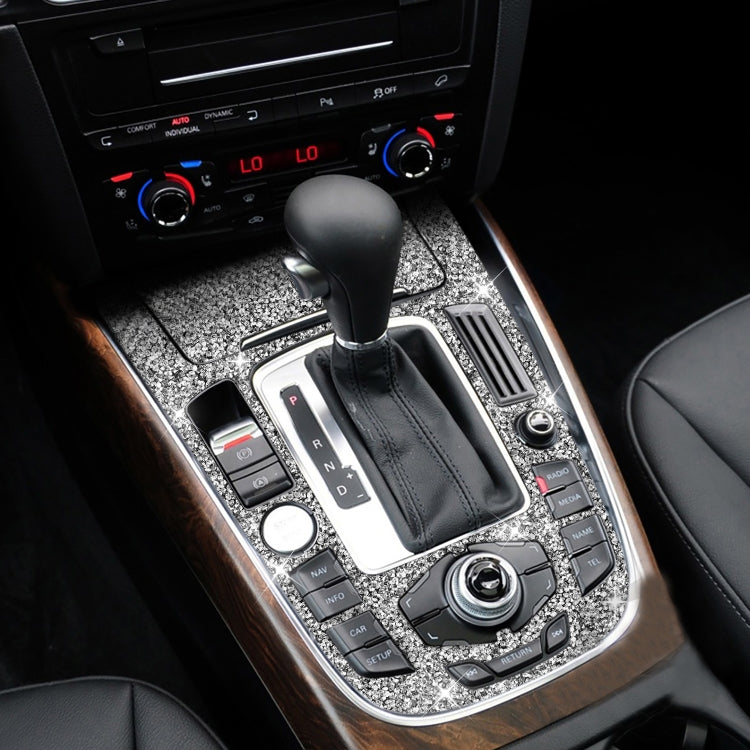 Car Gear Panel D Diamond Decoration Sticker, Left and Right Drive