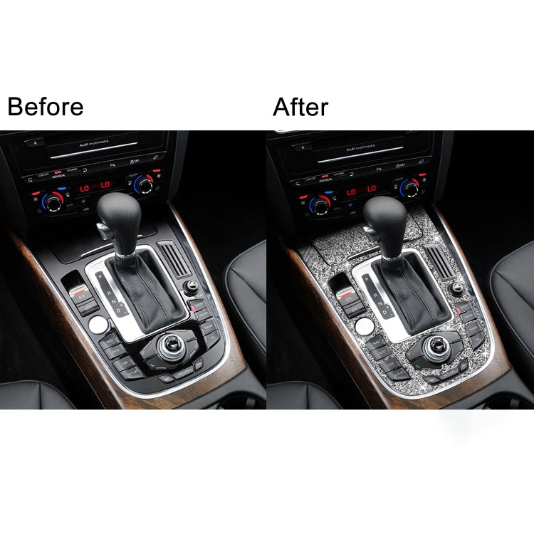 Car Gear Panel D Diamond Decoration Sticker, Left and Right Drive