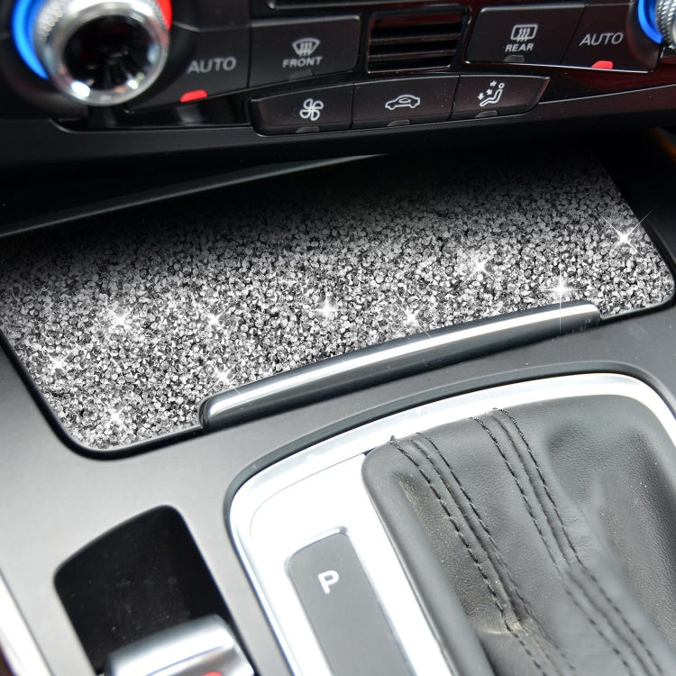 Car Storage Cigarette Lighter Panel Diamond Decoration Sticker, Left and Right Drive