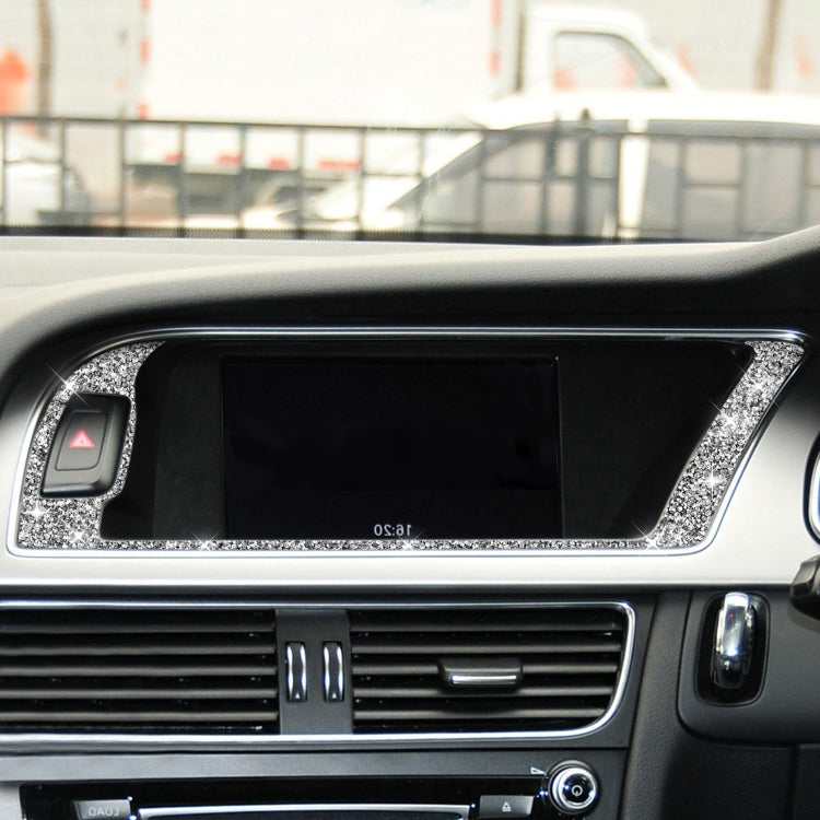 For Audi A4 / A5 / Q5 Car Navigation Outer Frame Diamond Decoration Sticker