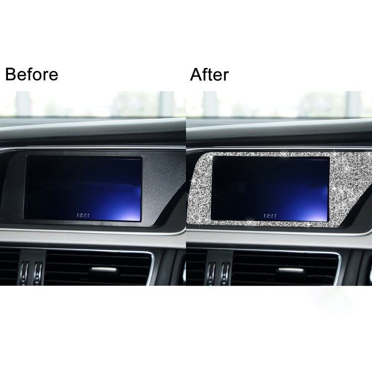 For Audi A4 / A5 / Q5 Car Navigation Inner Frame Diamond Decoration Sticker