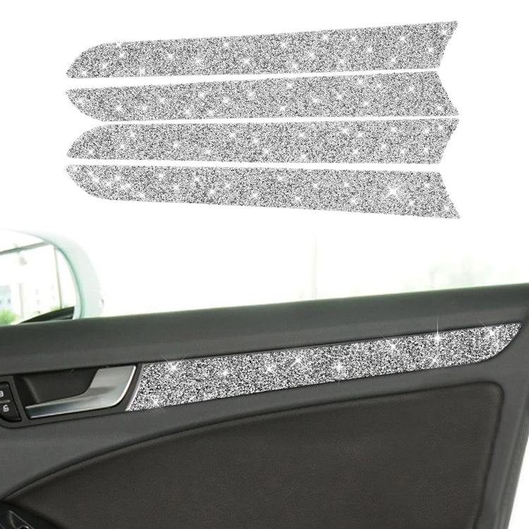 Car Interior Door Panel Trim Diamond Decoration Sticker, Left and Right Drive