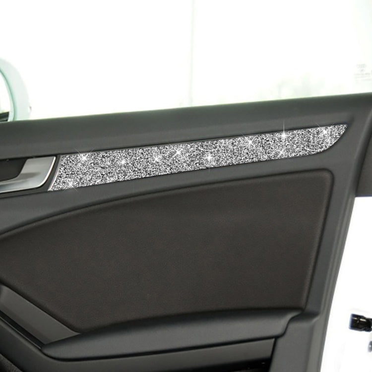 Car Interior Door Panel Trim Diamond Decoration Sticker, Left and Right Drive