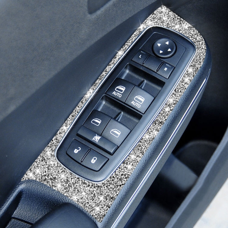 For Dodge Charger 2011-2014 6pcs/Set Car Window Lift Panel Diamond Decorative Sticker, Left-hand Drive