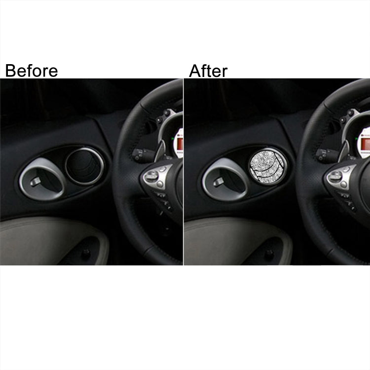 For Nissan 350Z 2006-2009 10pcs Car Left and Right Exhaust Port Diamond Sticker,Left and Right Drive Universal