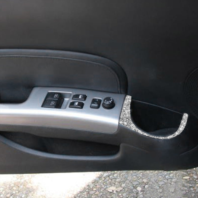For Nissan 350Z 2006-2009 Car Door Water Cup Hole Diamond Sticker,Left and Right Drive Universal