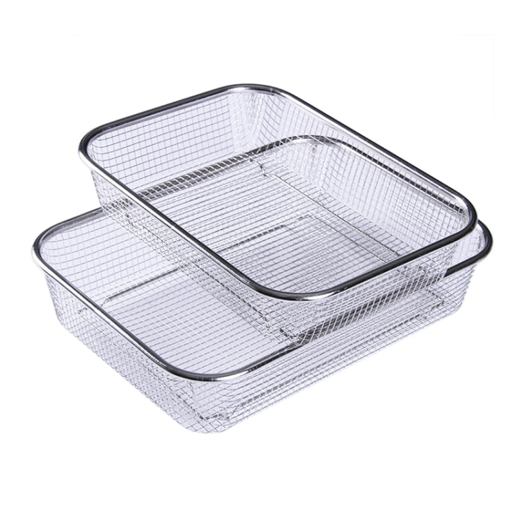 Household Creative Rectangular Kitchen Stainless Steel Fruit Vegetable Storage Basket Hollowed Drain Washing Box
