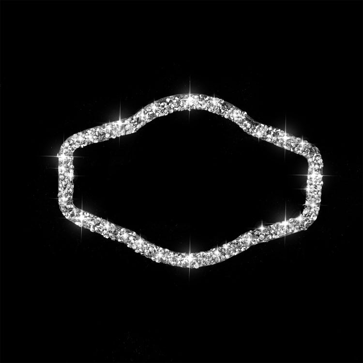 Car Headlight Switch Frame Diamond Decoration Sticker, Left and Right Drive