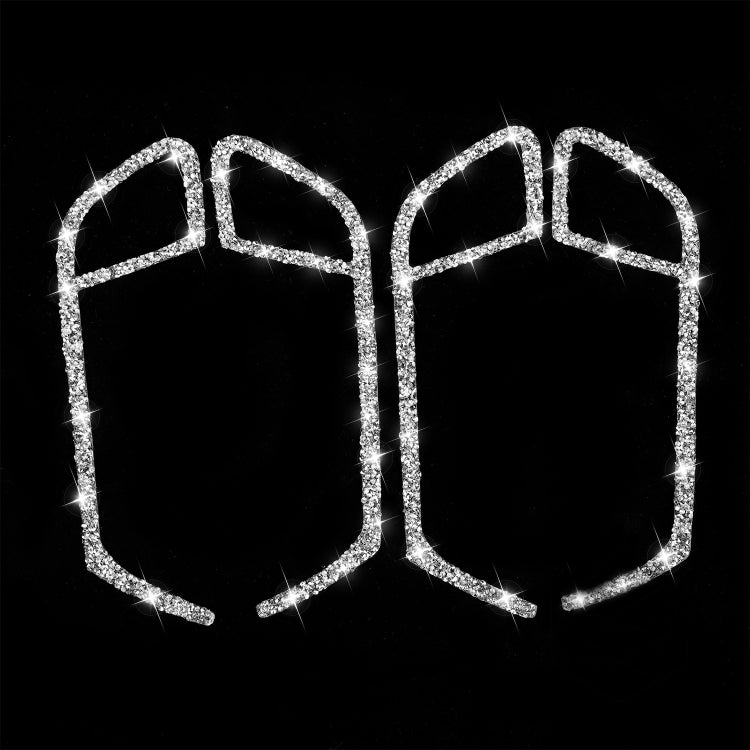 Car Door Inner Handle Frame Diamond Decoration Sticker, Left and Right Drive