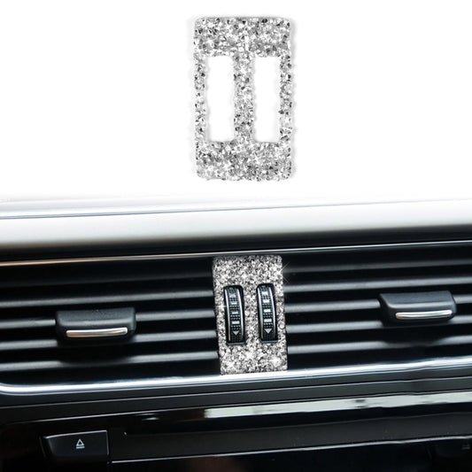 Car Air Conditioner Air Outlet Knob Diamond Decoration Sticker, Left and Right Drive