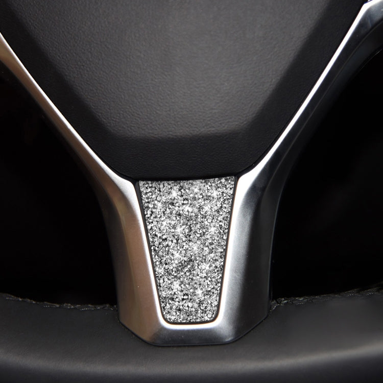 For Tesla Model S/X Car Steering Wheel Diamond Sticker,Left and Right Drive Universal