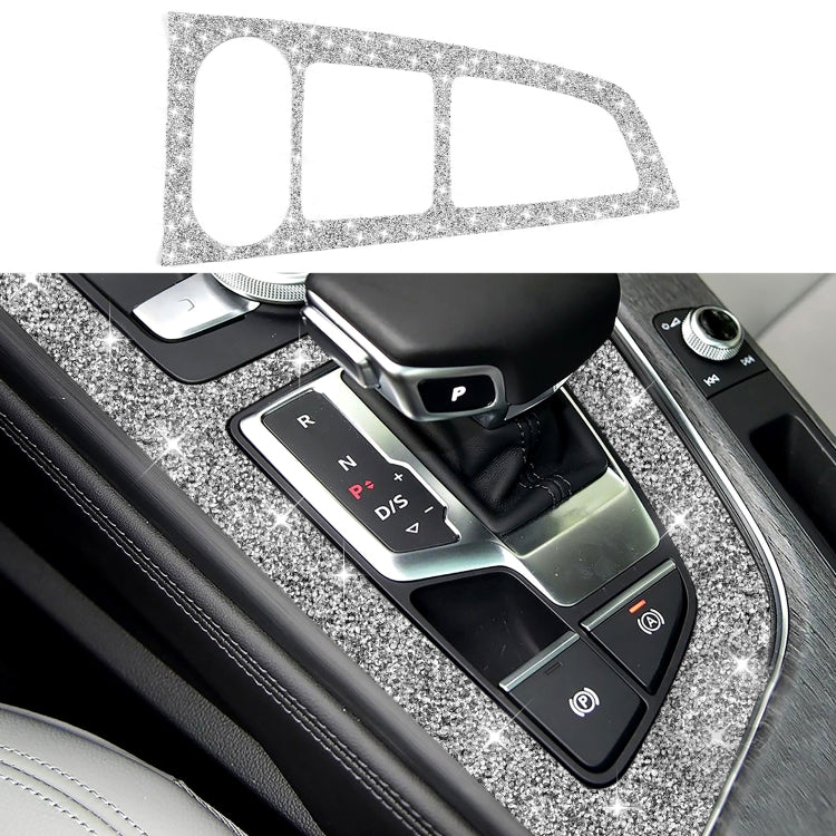 For Audi A4L / A5 2017-2019 Car Large Gear Panel Diamond Decoration Sticker