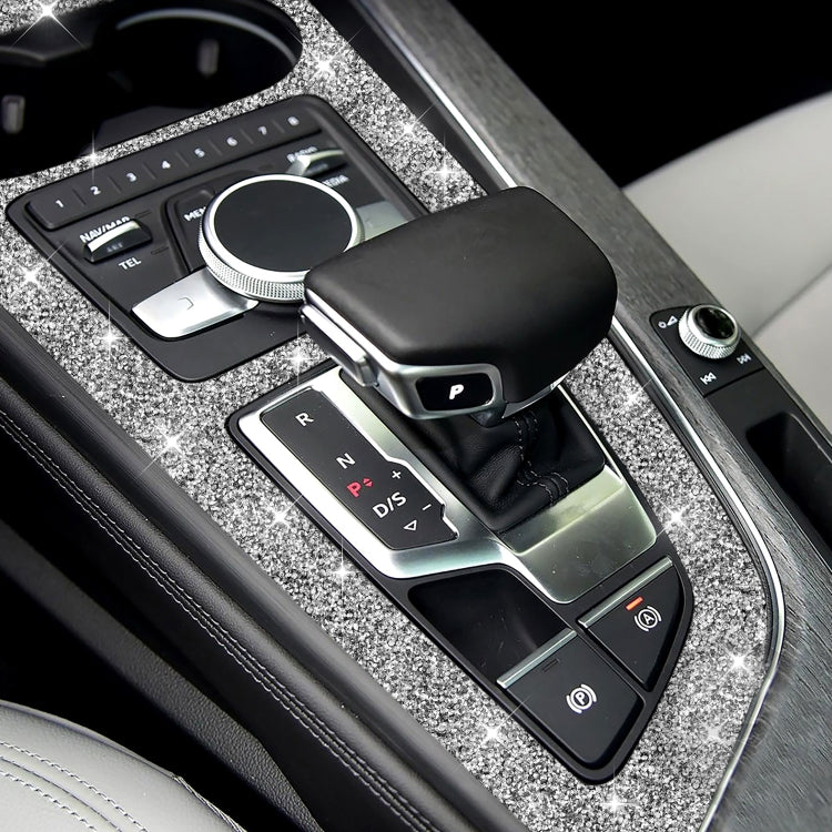 For Audi A4L / A5 2017-2019 Car Large Gear Panel Diamond Decoration Sticker