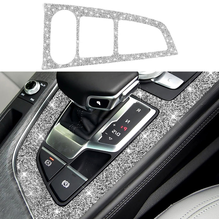 For Audi A4L / A5 2017-2019 Car Large Gear Panel Diamond Decoration Sticker