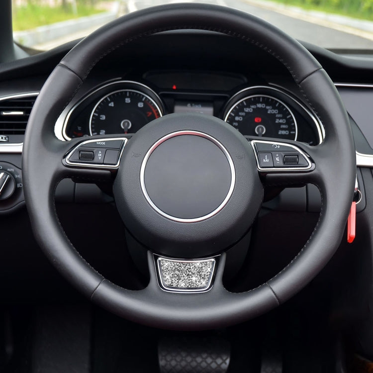 Car Steering Wheel Logo Diamond Decoration Sticker, Left and Right Drive