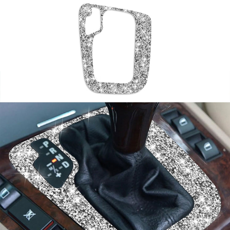 Car Gear Panel Frame Diamond Decoration Sticker, Left Drive