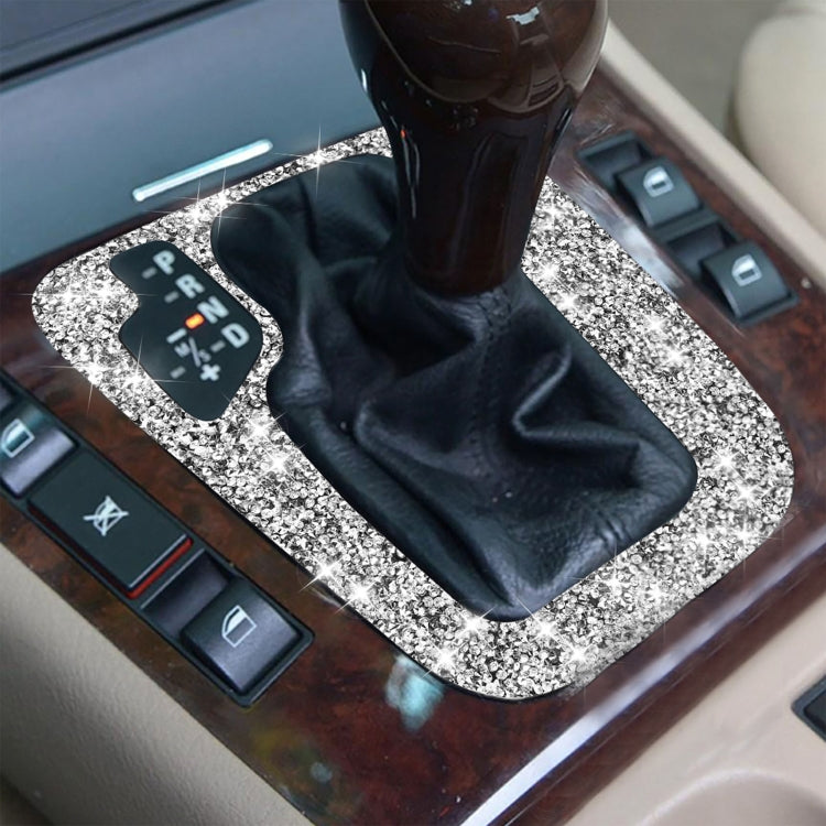 Car Gear Panel Frame Diamond Decoration Sticker, Left Drive