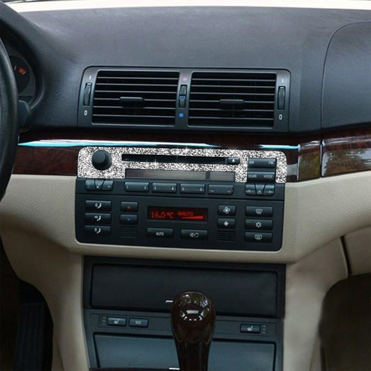 Car Center Control Panel Upper Diamond Decoration Sticker, Left and Right Drive