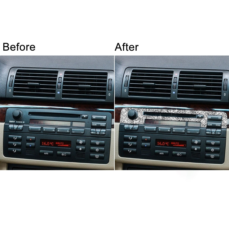 Car Center Control Panel Upper Diamond Decoration Sticker, Left and Right Drive
