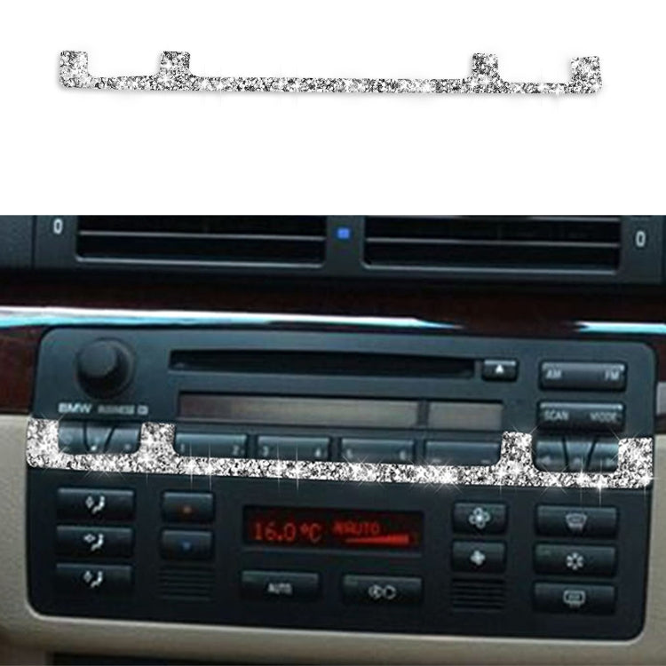 Car Center Control Panel Middle Diamond Decoration Sticker, Left and Right Drive