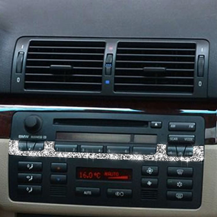 Car Center Control Panel Middle Diamond Decoration Sticker, Left and Right Drive