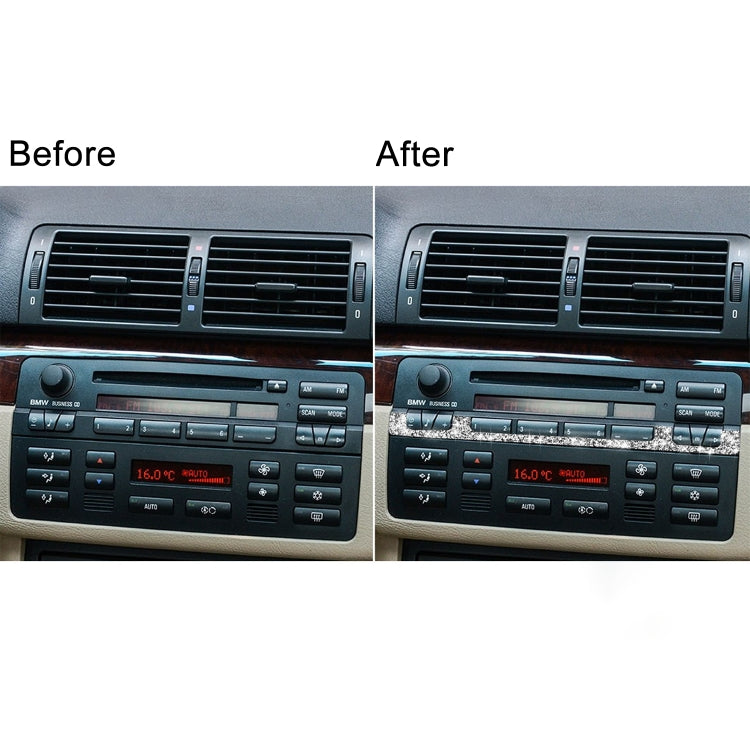 Car Center Control Panel Middle Diamond Decoration Sticker, Left and Right Drive