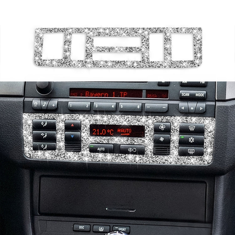 Car Center Control Panel Lower Diamond Decoration Sticker, Left and Right Drive