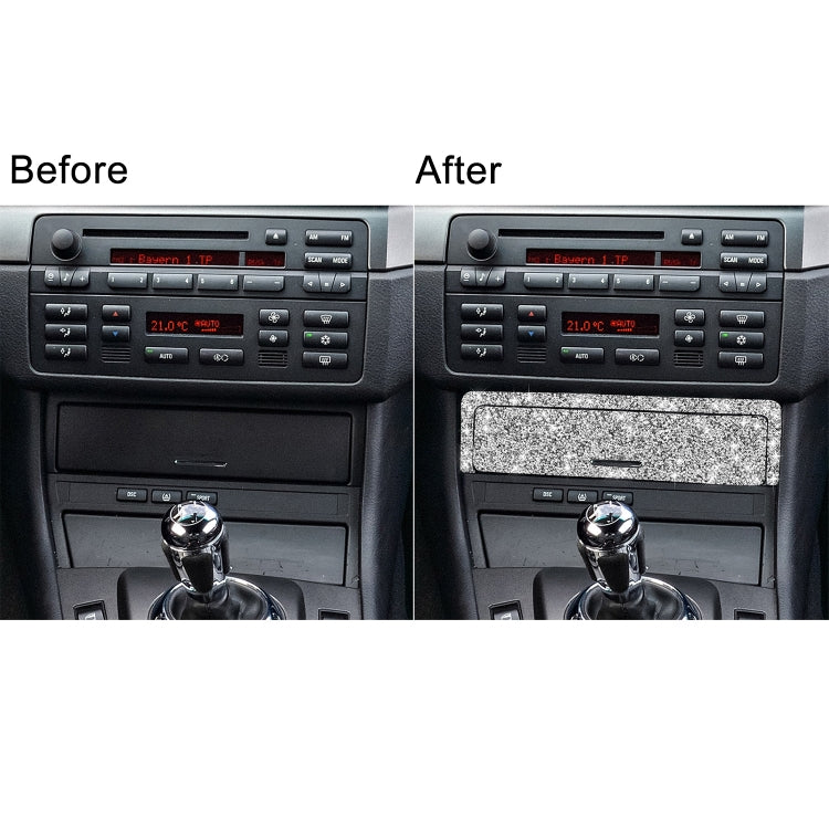 Car Gear Button Frame Diamond Decoration Sticker, Left Drive