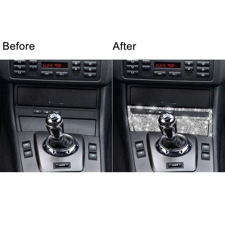 For BMW Series 3 E46 1998-2005 Car Cigarette Lighter Frame Diamond Decoration Sticker