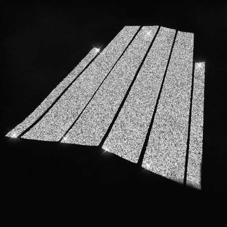 6pcs Car B-Pillar Diamond Decoration Sticker, Left and Right Drive