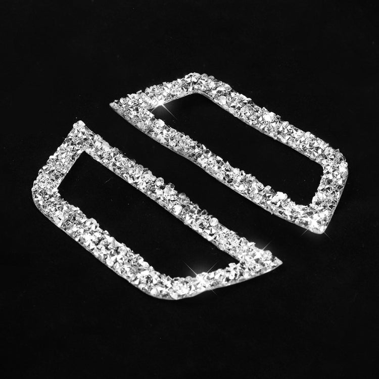 Car Rear Seat Roof Air Outlet Diamond Decoration Sticker, Left and Right Drive
