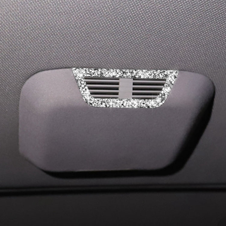Car Rear Seat Roof Air Outlet Diamond Decoration Sticker, Left and Right Drive
