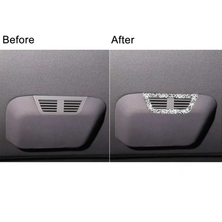 Car Rear Seat Roof Air Outlet Diamond Decoration Sticker, Left and Right Drive