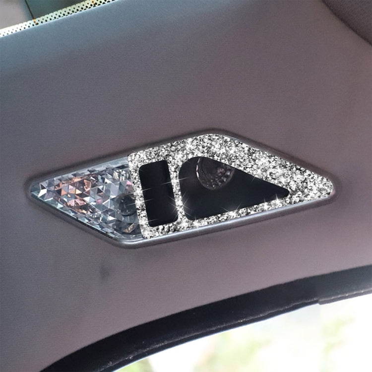 Car Rear Seat Reading Light Diamond Decoration Sticker, Left and Right Drive
