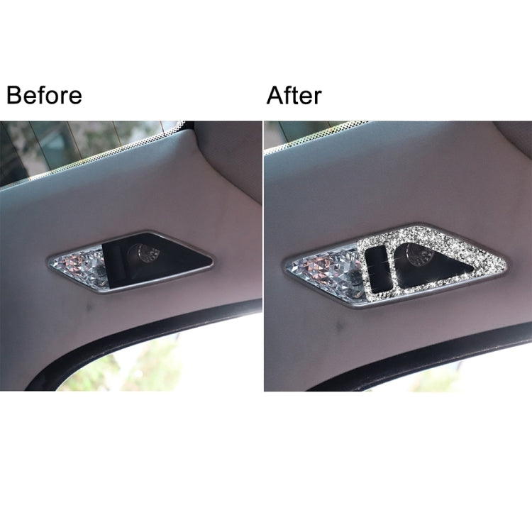 Car Rear Seat Reading Light Diamond Decoration Sticker, Left and Right Drive