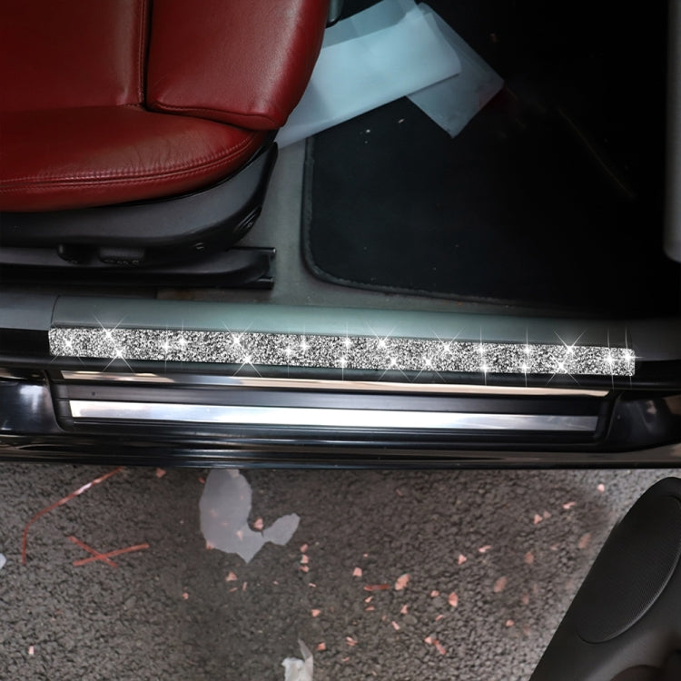 Car Door Threshold Strip Diamond Decoration Sticker, Left and Right Drive