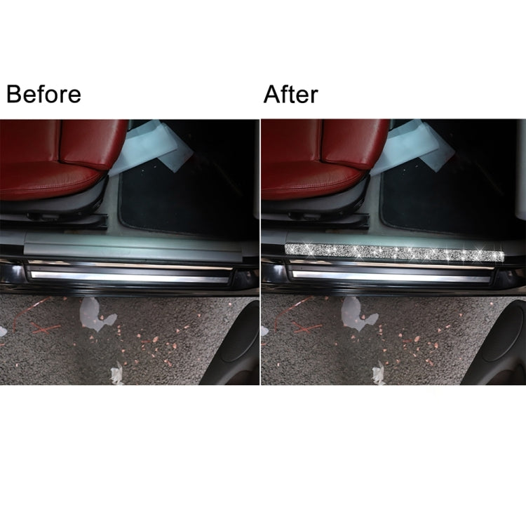 Car Door Threshold Strip Diamond Decoration Sticker, Left and Right Drive