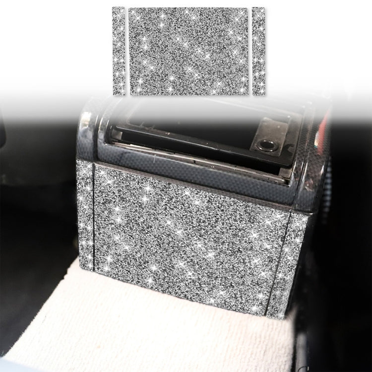 Car Rear Seat Air Outlet Panel Diamond Decoration Sticker, Left and Right Drive
