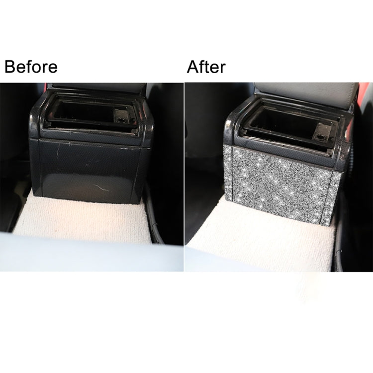 Car Rear Seat Air Outlet Panel Diamond Decoration Sticker, Left and Right Drive