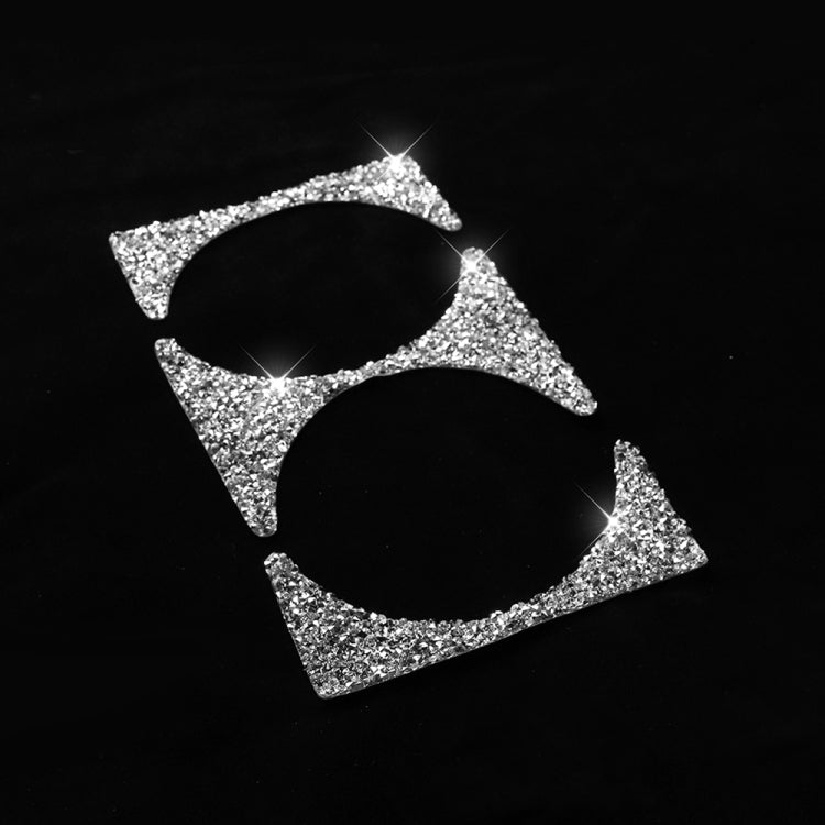 Car Water Cup Holder Panel Diamond Decoration Sticker, Left and Right Drive