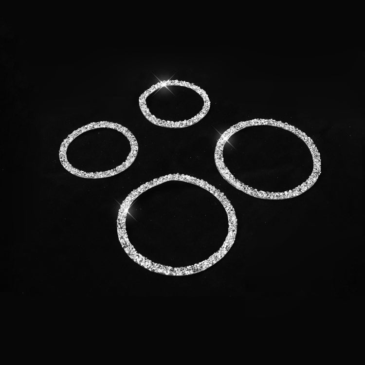 Car Horn Circle Diamond Decoration Sticker, Left and Right Drive