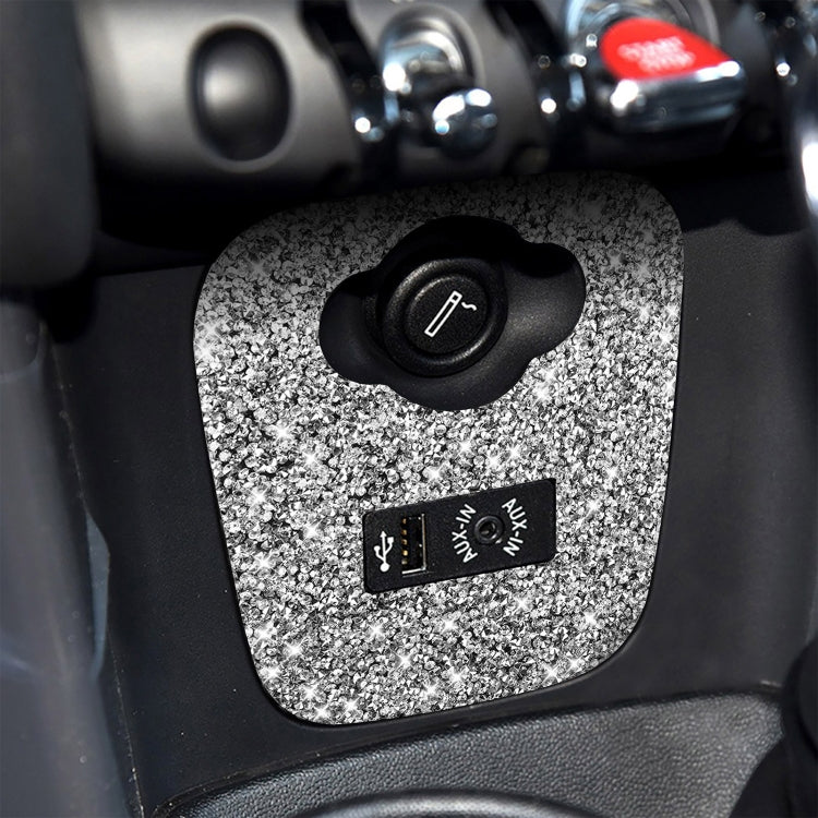Car F Chassis Cigarette Lighter Cover Diamond Decoration Sticker