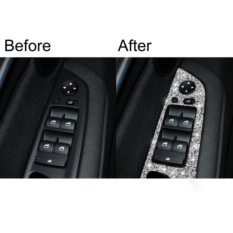 For BMW X5 E70 2008-2013 / X6 E71 2009-2014 Car Window Lift Panel Diamond Decoration Sticker