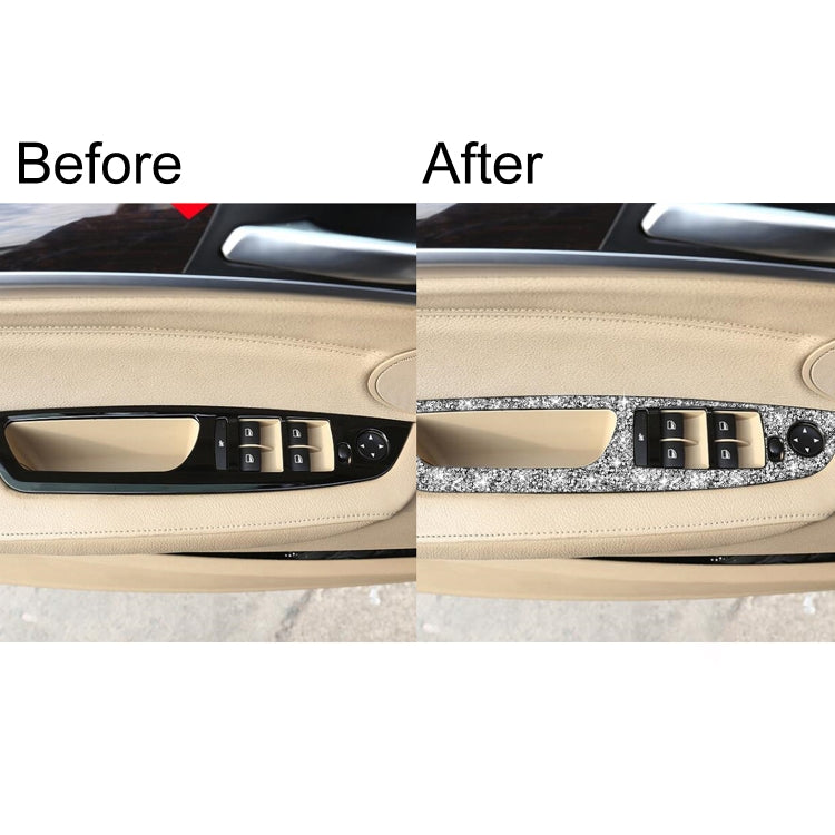 For BMW X5 E70 2008-2013 / X6 E71 2009-2014 Car Window Lift Panel Diamond Decoration Sticker